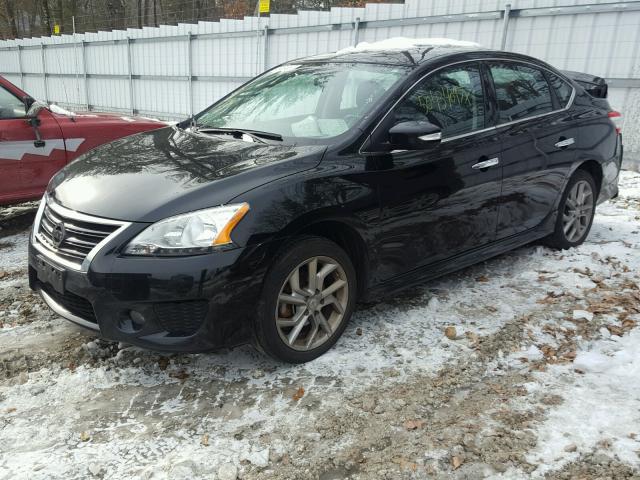 3N1AB7APXFY330880 - 2015 NISSAN SENTRA S BLACK photo 2