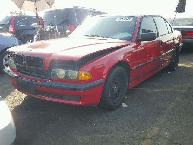 WBAGJ8325VDM07106 - 1997 BMW 740 IL RED photo 2