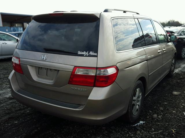 5FNRL38725B111417 - 2005 HONDA ODYSSEY EX BEIGE photo 4