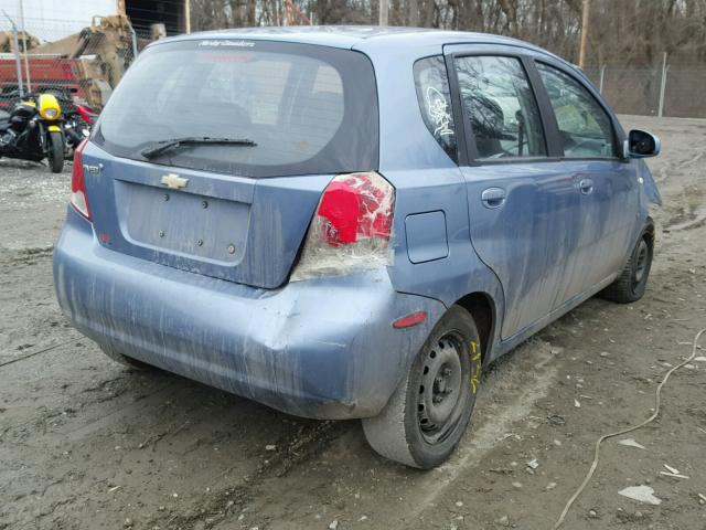 KL1TD66608B058651 - 2008 CHEVROLET AVEO BASE ლურჯი ფოტო 4