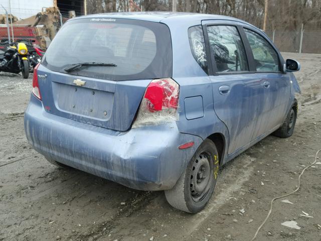 KL1TD66608B058651 - 2008 CHEVROLET AVEO BASE BLUE photo 4