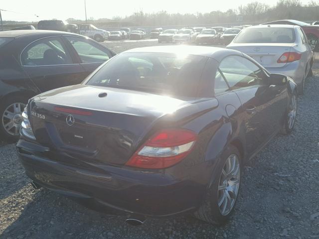 WDBWK56F46F113032 - 2006 MERCEDES-BENZ SLK 350 BLUE photo 4