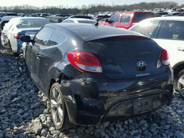 KMHTC6AD9CU048730 - 2012 HYUNDAI VELOSTER B BLACK photo 3