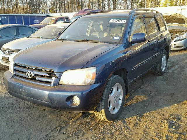 JTEDP21A640019623 - 2004 TOYOTA HIGHLANDER BLUE photo 2