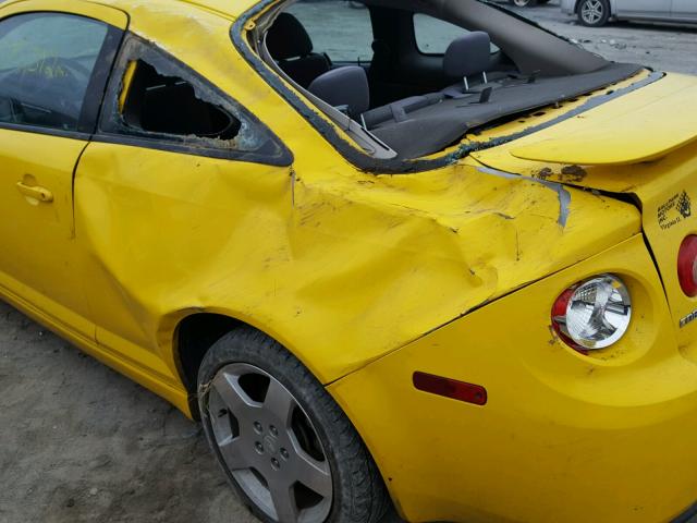 1G1AM15B477331425 - 2007 CHEVROLET COBALT SS YELLOW photo 9