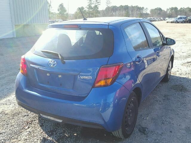 VNKKTUD36HA073088 - 2017 TOYOTA YARIS L BLUE photo 4