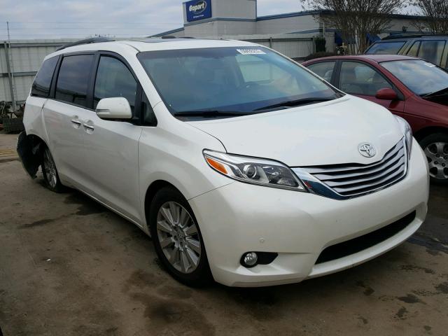 5TDYK3DC5FS556099 - 2015 TOYOTA SIENNA XLE WHITE photo 1