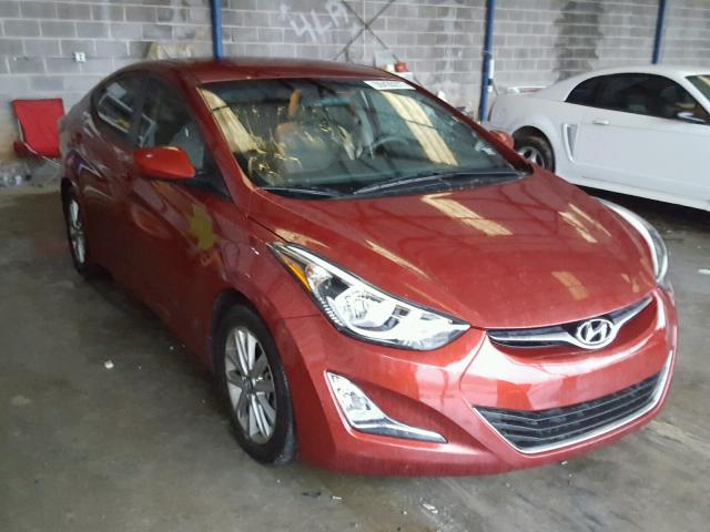 5NPDH4AE0GH655784 - 2016 HYUNDAI ELANTRA SE RED photo 1