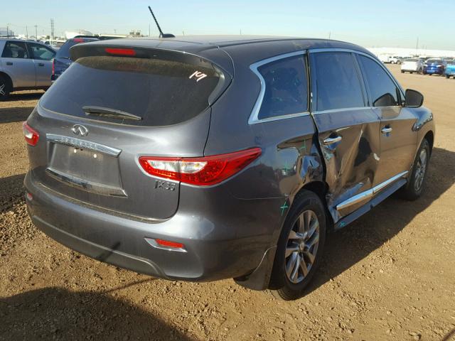 5N1AL0MN0DC336698 - 2013 INFINITI JX35 BASE SILVER photo 4