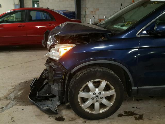 5J6RE48778L022020 - 2008 HONDA CR-V EXL BLUE photo 9