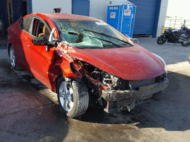 KMHDH4AE4BU092703 - 2011 HYUNDAI ELANTRA GL RED photo 1