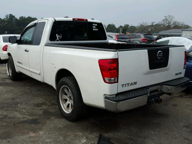 1N6BA06A05N556807 - 2005 NISSAN TITAN XE WHITE photo 3