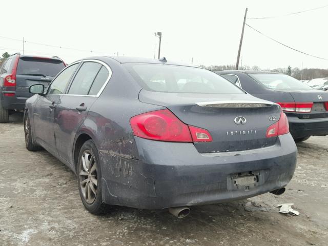 JNKBV61F38M275896 - 2008 INFINITI G35 GRAY photo 3