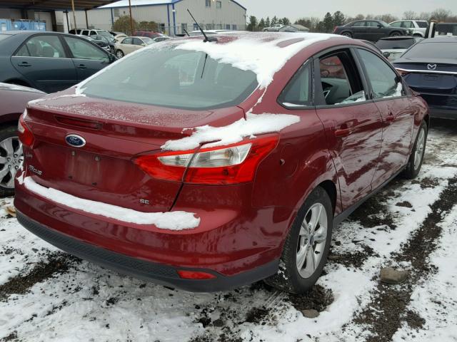 1FADP3F24EL338505 - 2014 FORD FOCUS SE RED photo 4