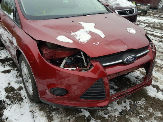 1FADP3F24EL338505 - 2014 FORD FOCUS SE RED photo 9