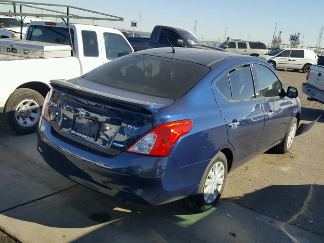 3N1CN7APXEK457551 - 2014 NISSAN VERSA S BLUE photo 4