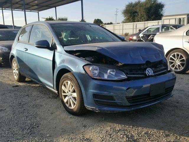 3VW817AU3FM073103 - 2015 VOLKSWAGEN GOLF BLUE photo 1