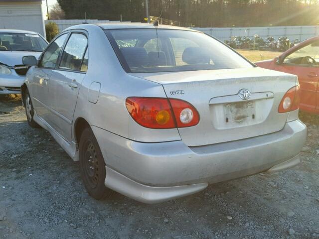 2T1BR32E63C112885 - 2003 TOYOTA COROLLA CE SILVER photo 3