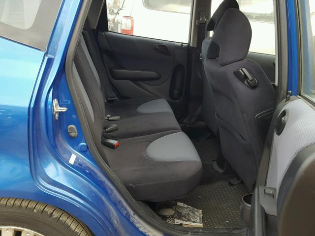 JHMGD37608S053875 - 2008 HONDA FIT SPORT BLUE photo 6