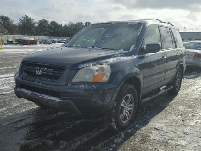 2HKYF18614H506039 - 2004 HONDA PILOT EXL GRAY photo 2