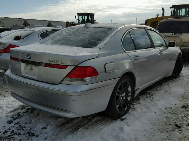 WBAGN63413DR17914 - 2003 BMW 745 LI SILVER photo 4