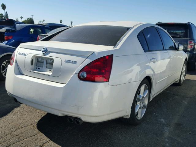 1N4BA41E16C836808 - 2006 NISSAN MAXIMA SE WHITE photo 4