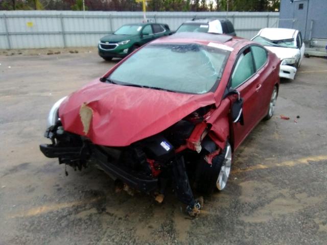 KMHDH4AE7DU745964 - 2013 HYUNDAI ELANTRA GL RED photo 2