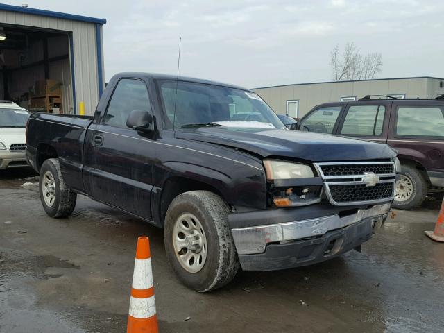 3GCEC14X16G160175 - 2006 CHEVROLET SILVERADO BLACK photo 1