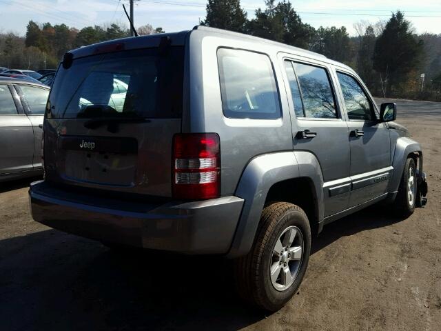 1C4PJMAK9CW174931 - 2012 JEEP LIBERTY SP GRAY photo 4