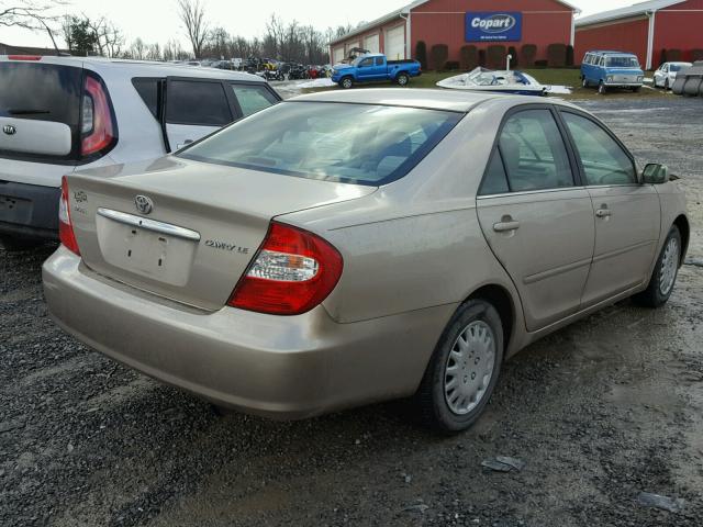 4T1BE32K83U224135 - 2003 TOYOTA CAMRY LE 金色 照片 4