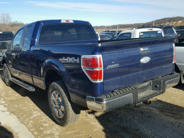 1FTFX1ET0CKD24461 - 2012 FORD F150 SUPER BLUE photo 3