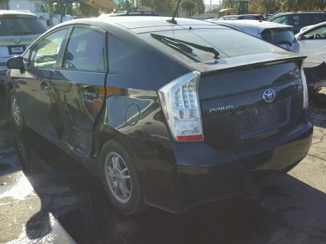 JTDKN3DU0A0056501 - 2010 TOYOTA PRIUS BLACK photo 3