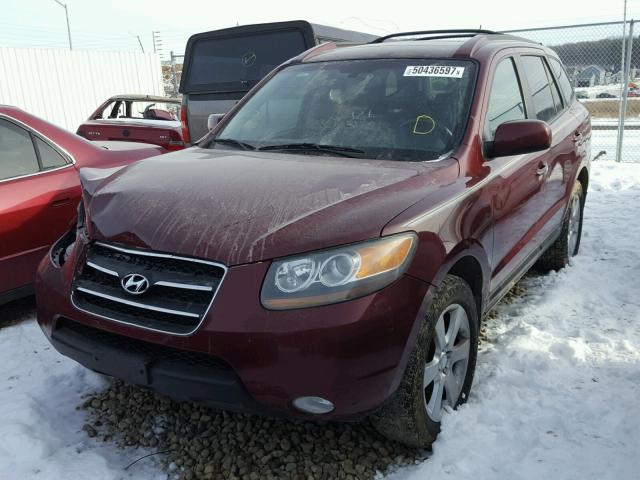 5NMSH73E37H116529 - 2007 HYUNDAI SANTA FE S BURGUNDY photo 2