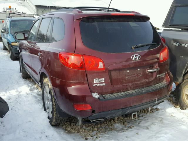 5NMSH73E37H116529 - 2007 HYUNDAI SANTA FE S BURGUNDY photo 3