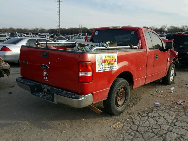 1FTRF12W04NB16028 - 2004 FORD F150 RED photo 4