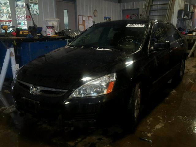 1HGCM56847A019488 - 2007 HONDA ACCORD EX BLACK photo 2