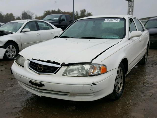 1YVGF22C225295537 - 2002 MAZDA 626 LX WHITE photo 2