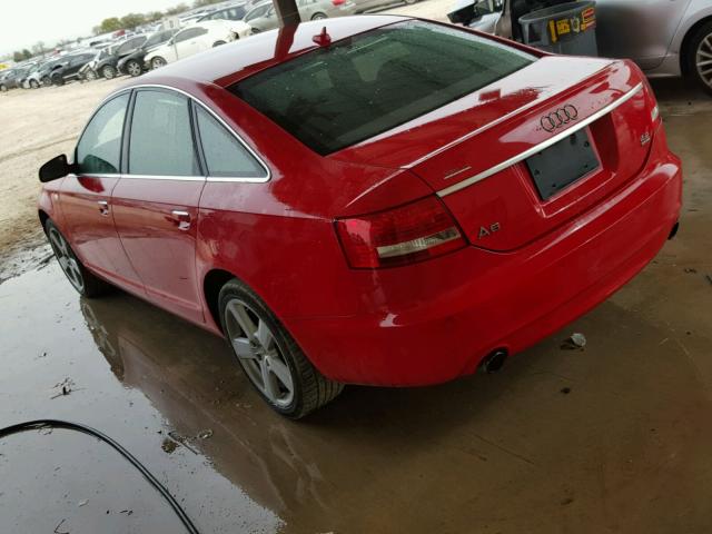 WAUEV74F78N139312 - 2008 AUDI A6 S-LINE RED photo 3