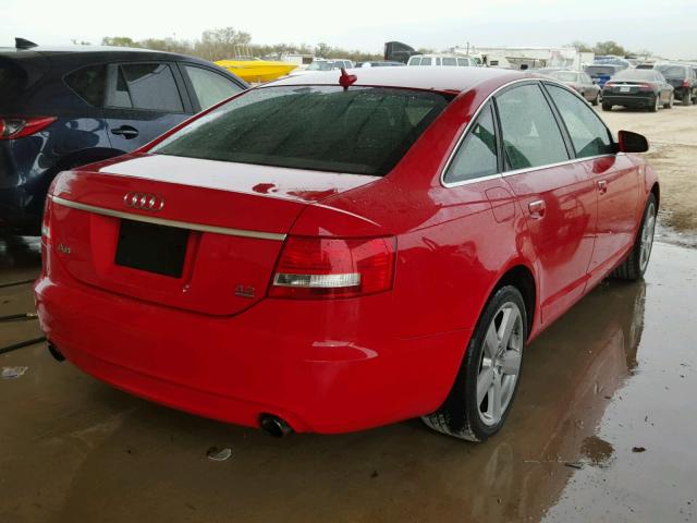 WAUEV74F78N139312 - 2008 AUDI A6 S-LINE RED photo 4