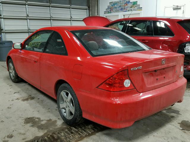 1HGEM22084L084772 - 2004 HONDA CIVIC EX Կարմիր լուսանկար 3