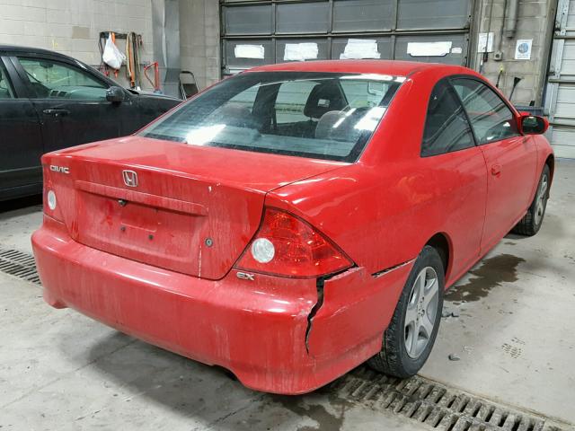 1HGEM22084L084772 - 2004 HONDA CIVIC EX Կարմիր լուսանկար 4