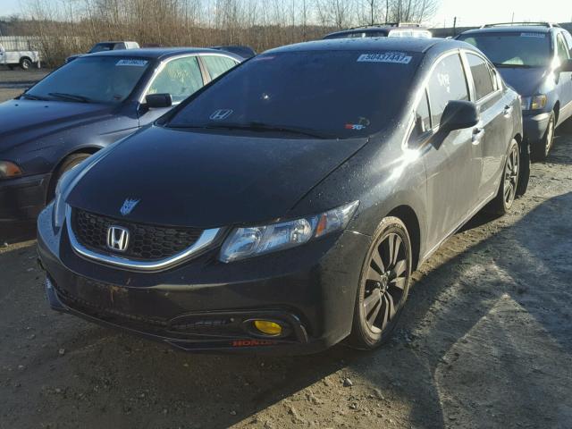 19XFB2F51DE259127 - 2013 HONDA CIVIC LX BLACK photo 2