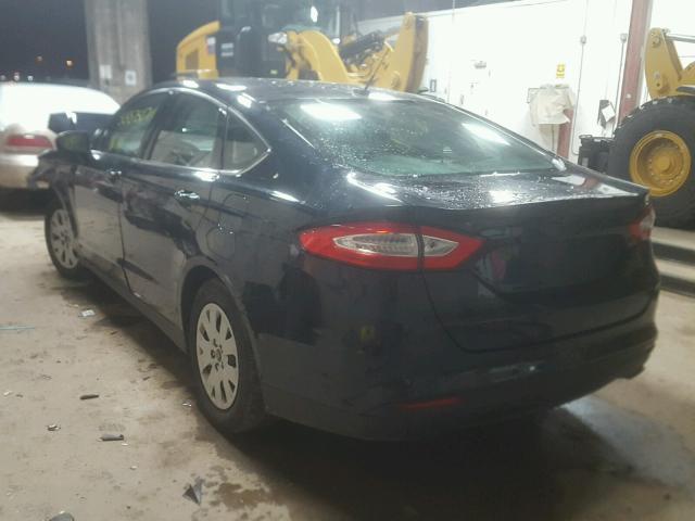 3FA6P0G70ER263868 - 2014 FORD FUSION S BLUE photo 3