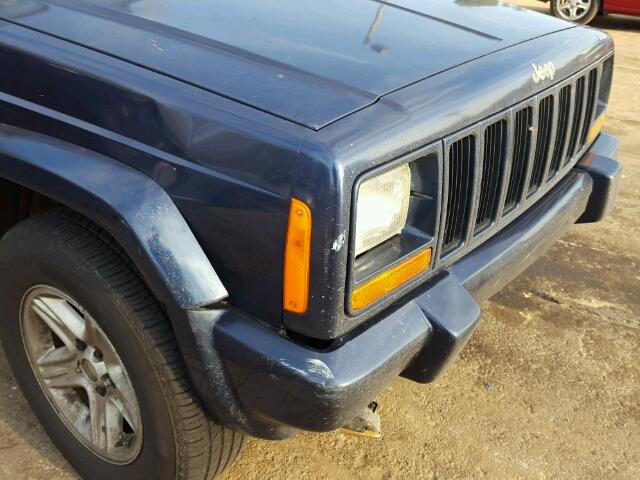 1J4FF58S31L580849 - 2001 JEEP CHEROKEE C BLUE photo 9