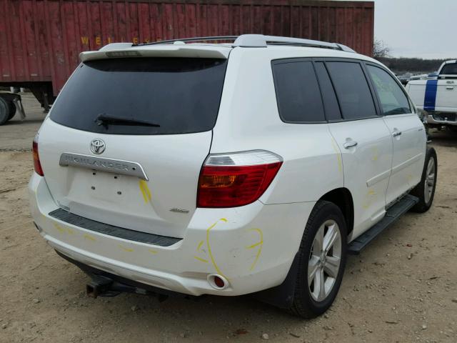 5TDDK3EH3AS039420 - 2010 TOYOTA HIGHLANDER WHITE photo 4