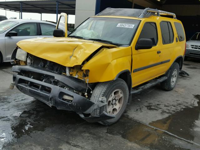 5N1ED28T71C523502 - 2001 NISSAN XTERRA XE YELLOW photo 2