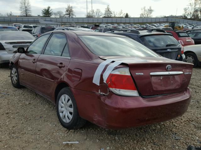 4T1BE32K45U098231 - 2005 TOYOTA CAMRY LE მუქწითელი ფოტო 3