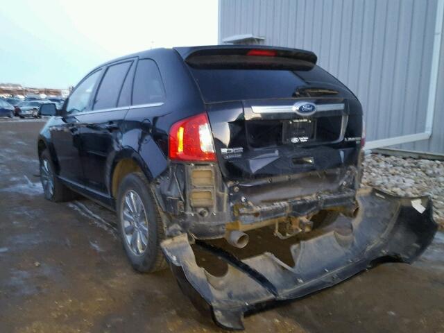 2FMDK4KC8CBA06203 - 2012 FORD EDGE LIMIT BLACK photo 3