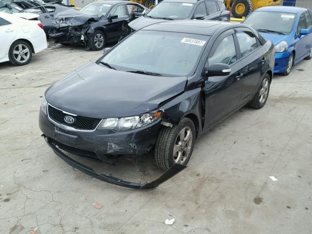 KNAFU4A29A5109385 - 2010 KIA FORTE EX BLACK photo 2