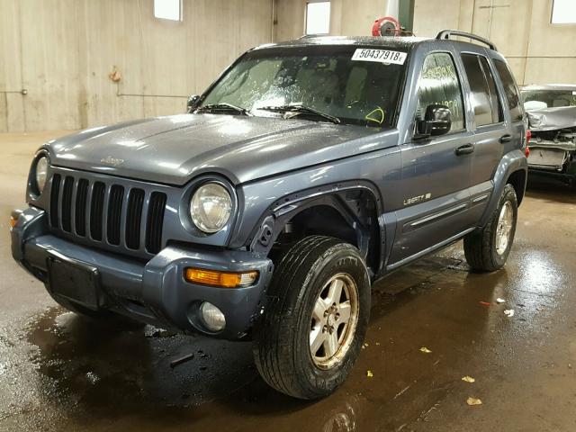 1J8GK58K22W221233 - 2002 JEEP LIBERTY LI BLUE photo 2